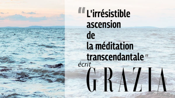 Photo du Magazine Grazia pour un article Méditation Transcendantale