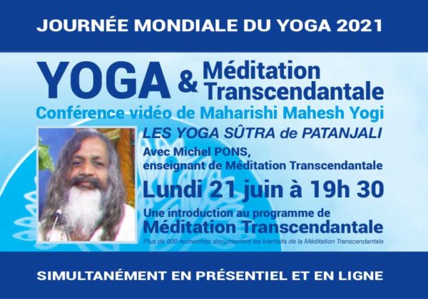 Méditation Transcendantale et journée du Yoga - Annonce conférence