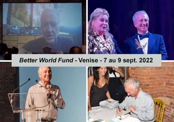 David Lynch et Dr Tony Nader primés à Venise par le Better World Fund pour leurs initiatives Méditation Transcendantale
